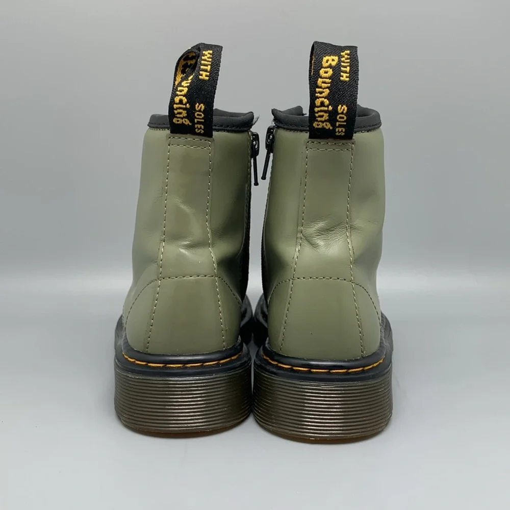 Dr Martens 1460 Green Leather Boots‎ Youth Sz 1